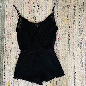 Black Lace Romper